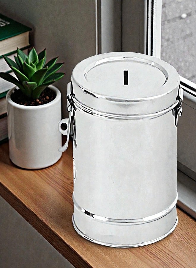 Standify® 800ML Small Money Bank_A Stainless Steel Money Box Heavy Duty Bachat Gulak for Kids & Adults Unbreakable Piggy Bank. - Image 1